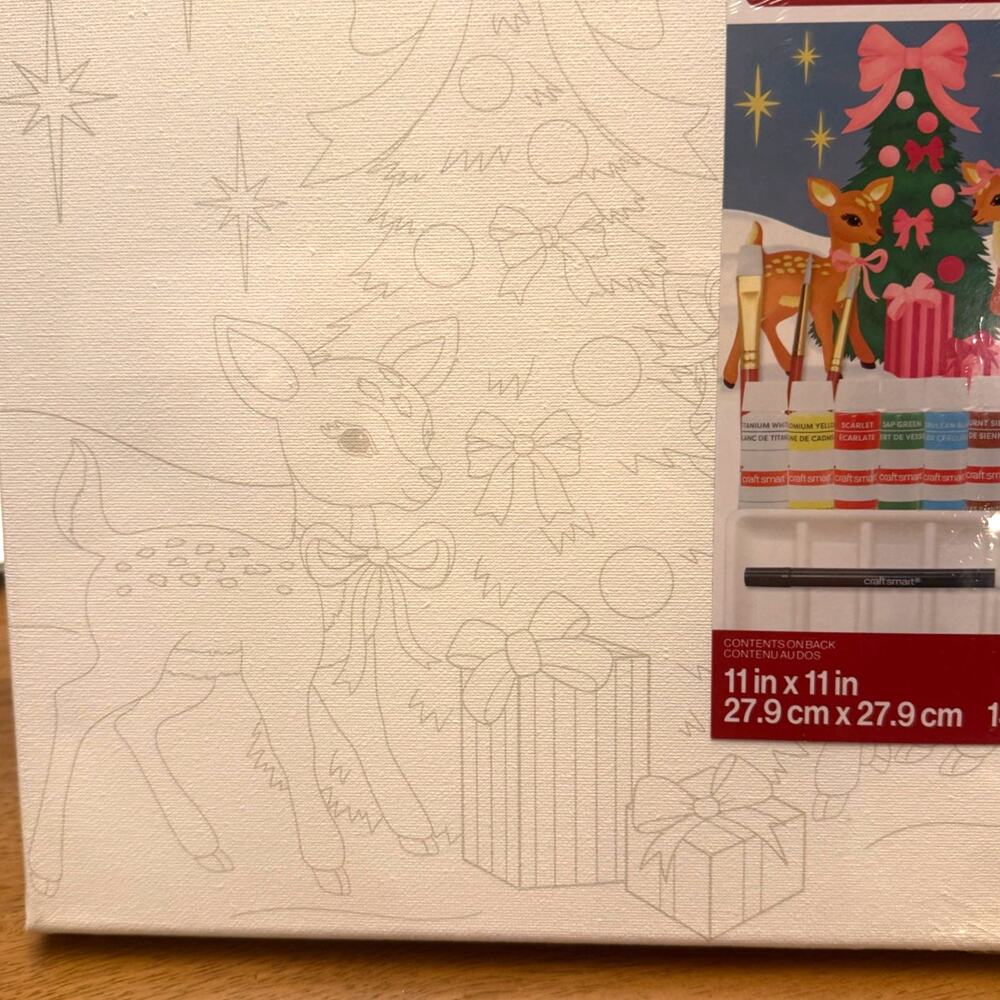 Winter Deer Paint Set (kit includes, canvas & paint)